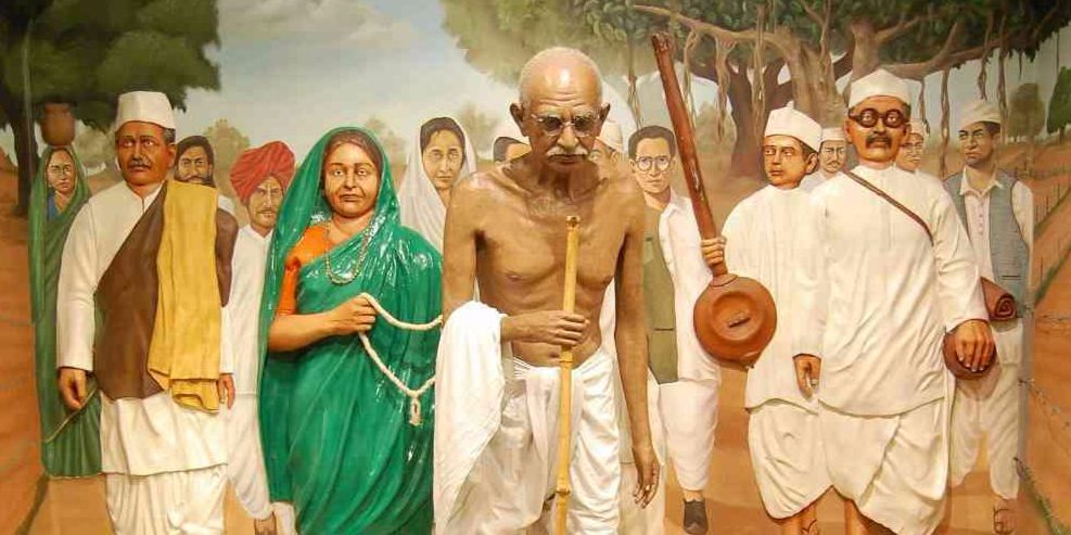Mahatma Gandhi at Dandi protest