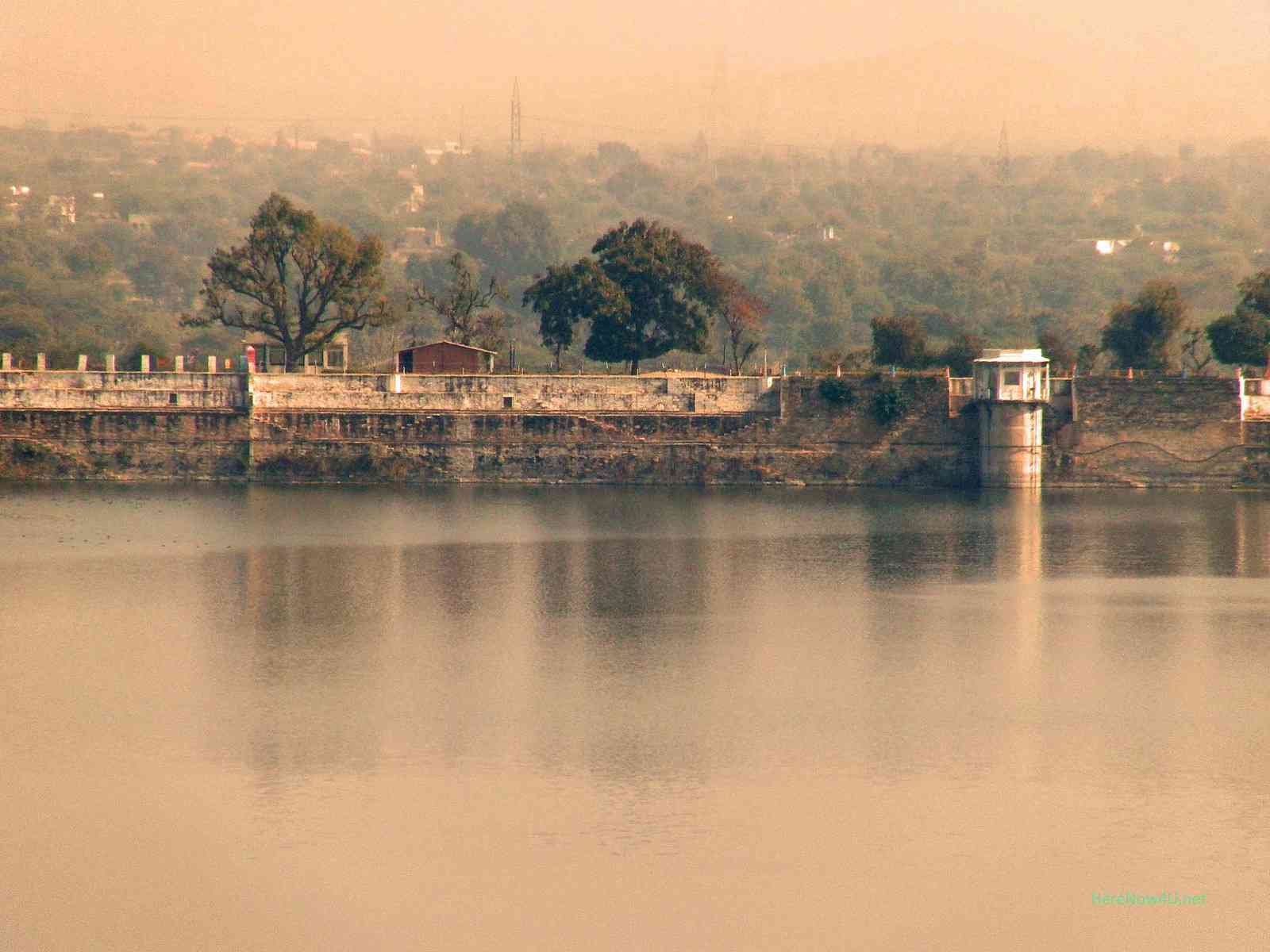 Rajsamand lake seen from the terrace of Children's Palace.