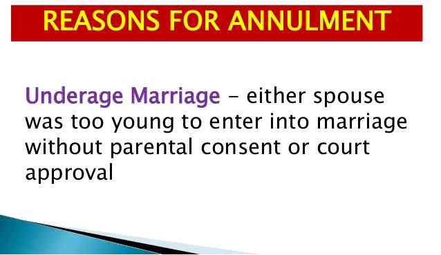 underage marriage annulment