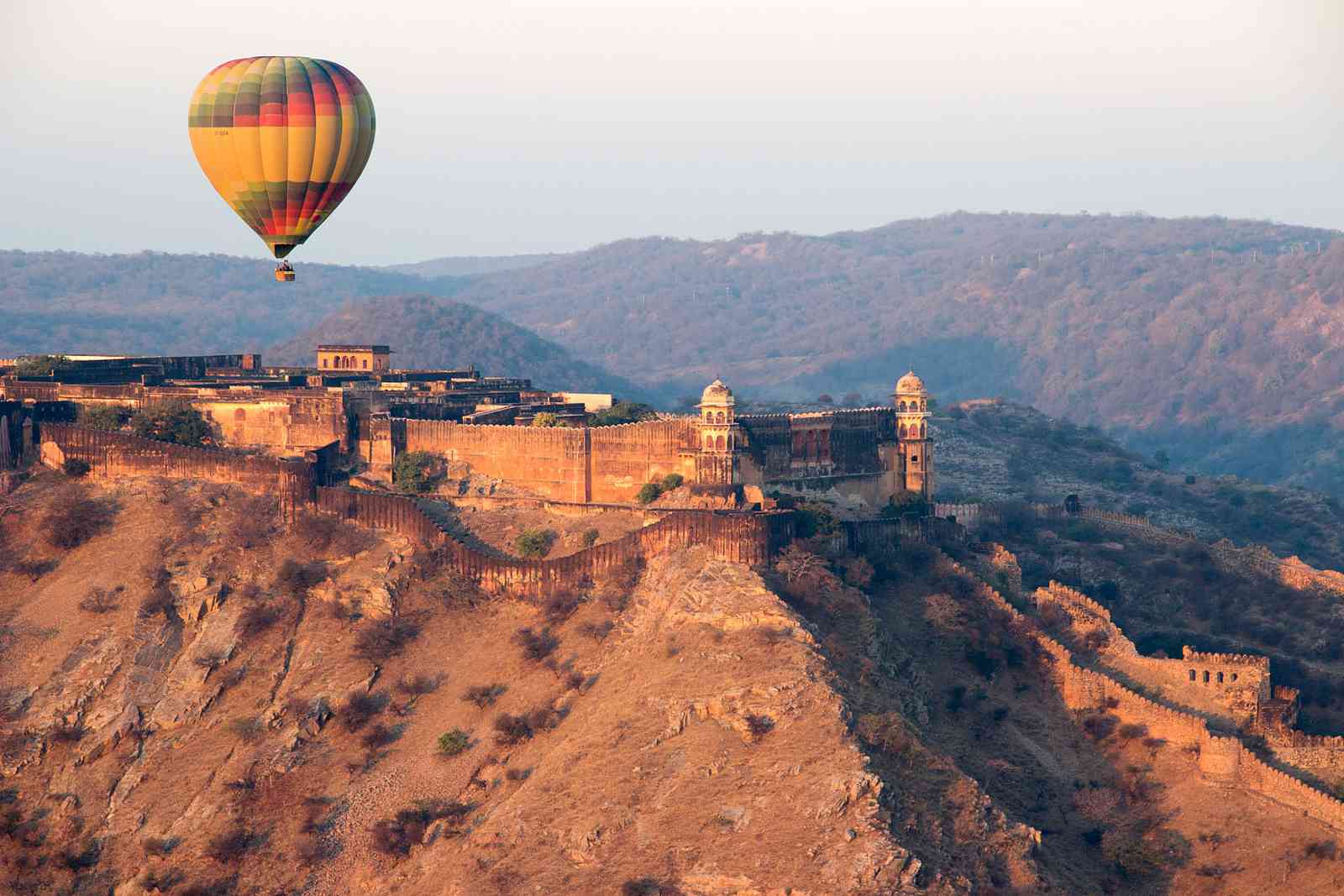Hot Air Balloon over Amer Fort
