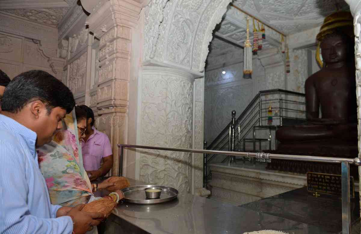 chief minister vasundhara raje jhalawar chandkhedi digambar jain temple bhagwan adinath