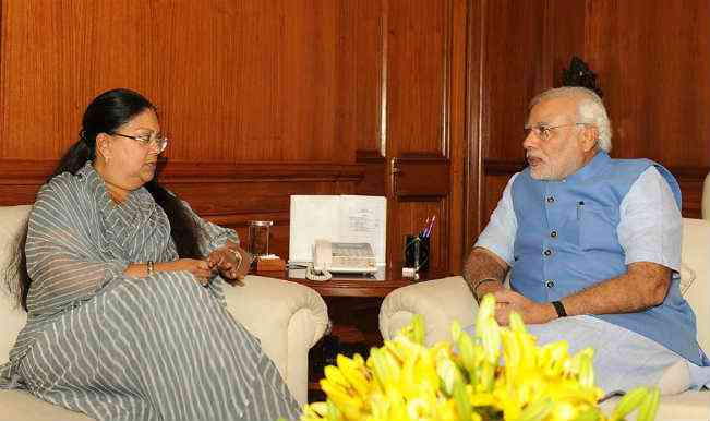 PM Narendra Modi and Rajasthan CM Vasundhara Raje