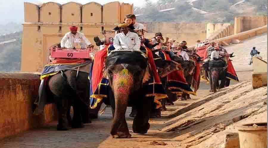 Elephant Ride in Amer Fort