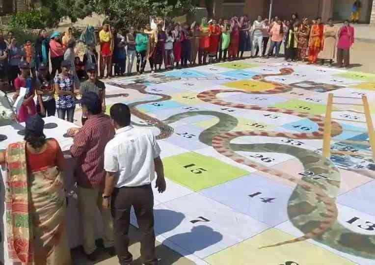 Largest Snake Ladder Game in Barmer