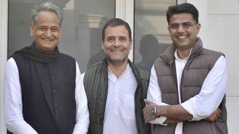 Ashok Gehlot, Rahul Gandhi, Sachin Pilot