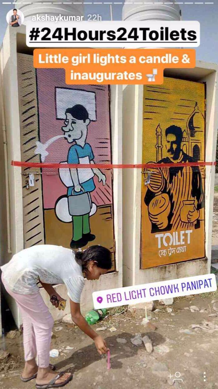 #AkshayKumar #ToiletEkPremKatha #24Hours24Toilets #Panipat #Haryana