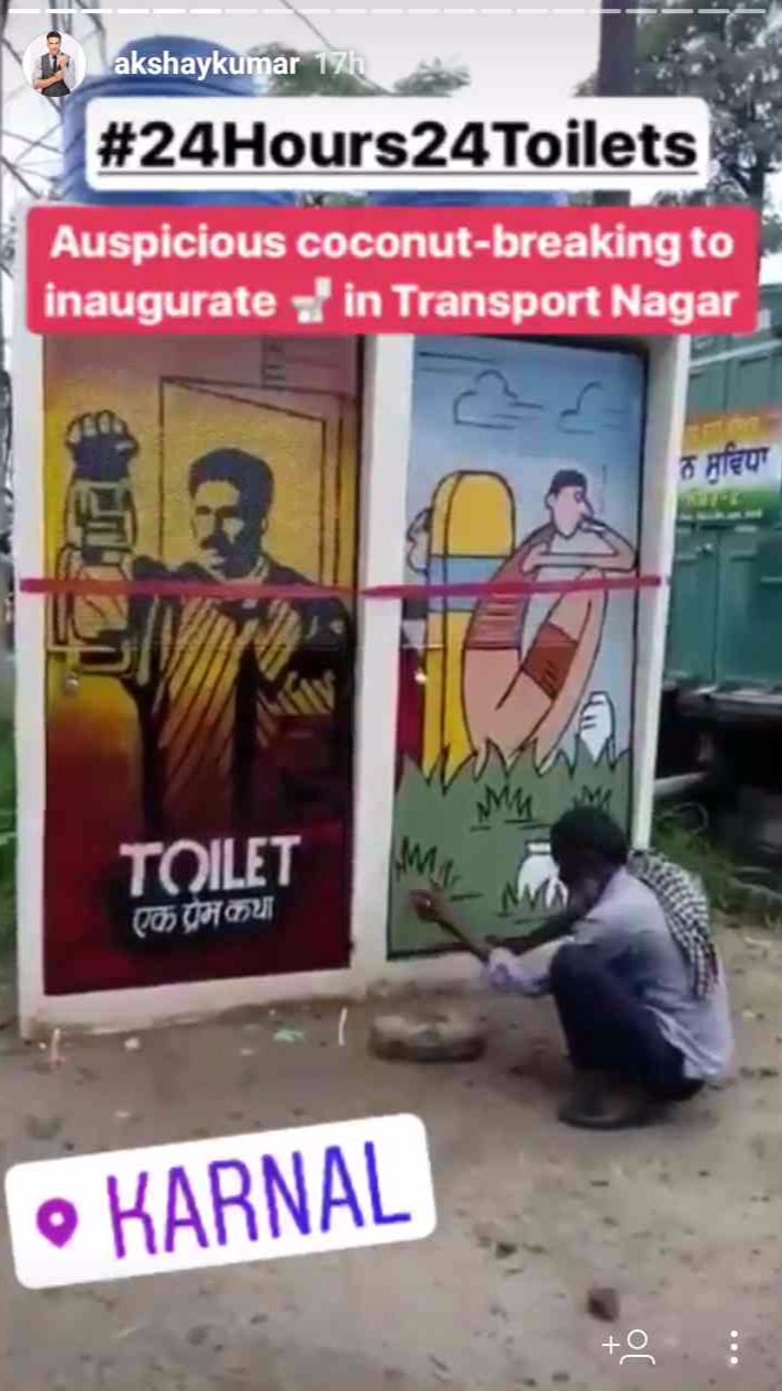 #AkshayKumar #ToiletEkPremKatha #24Hours24Toilets #Karnal #Haryana