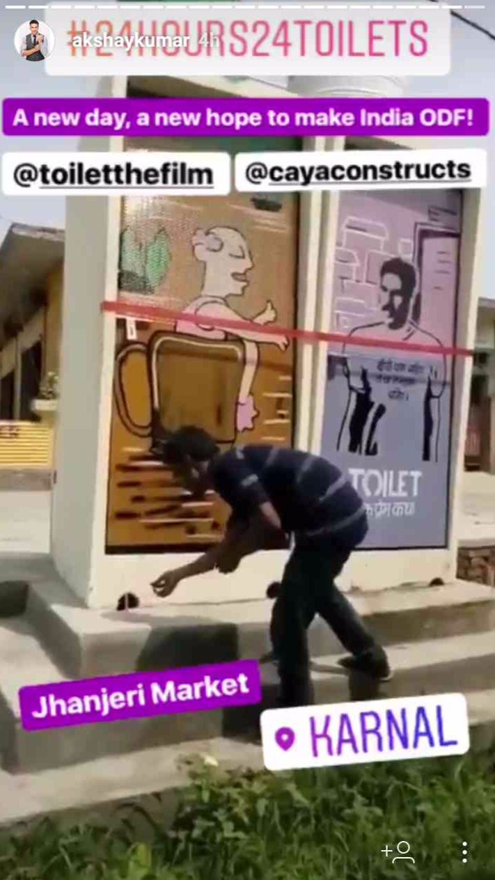 #AkshayKumar #ToiletEkPremKatha #24Hours24Toilets #Karnal #Haryana