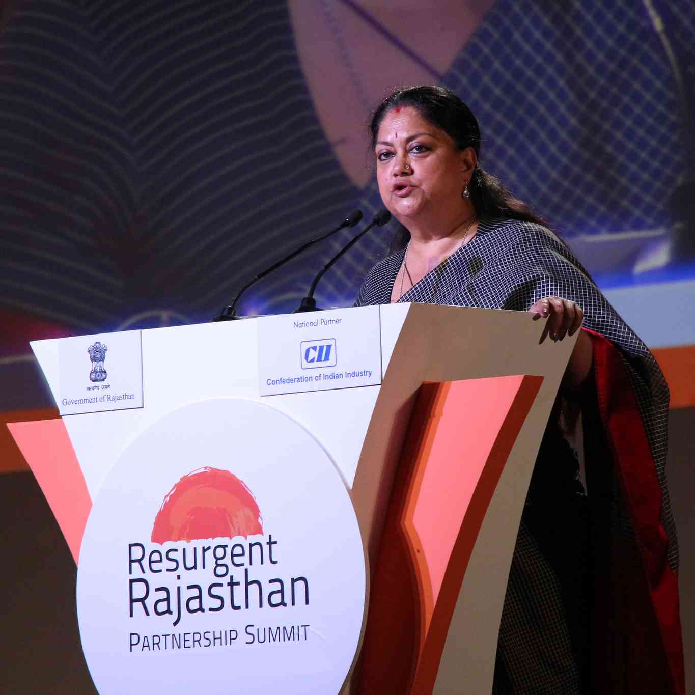 CM Vasundhara Raje at Resurgent Rajasthan Partnership Summit