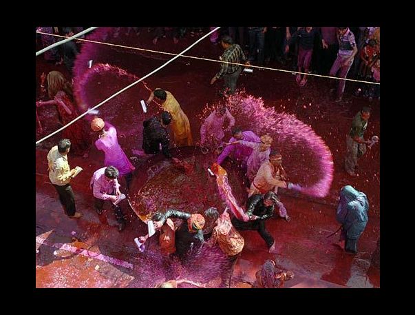 Water fights Holi