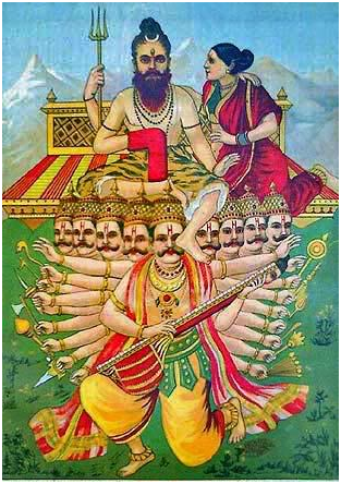 Ravana playing Ravanhatha
