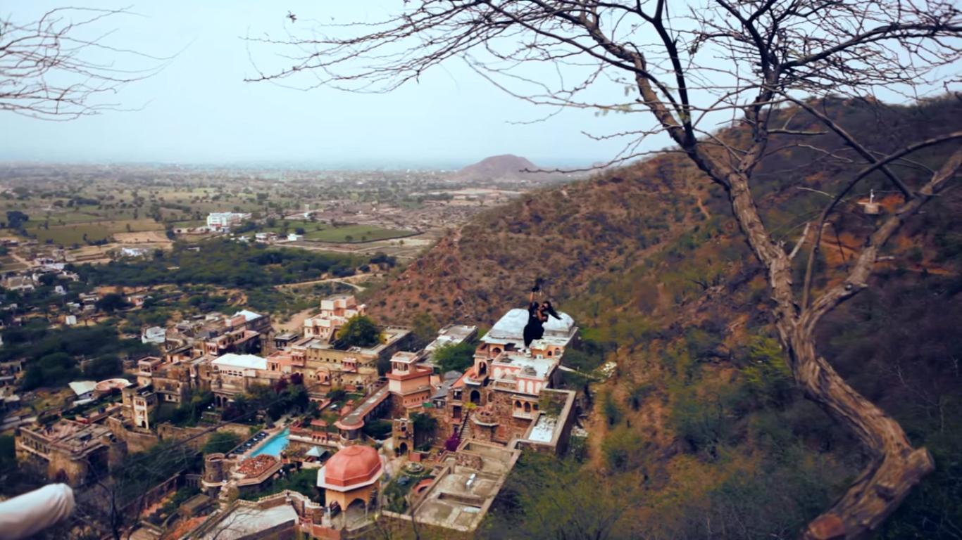 Ziplining Neemrana Fort Palace