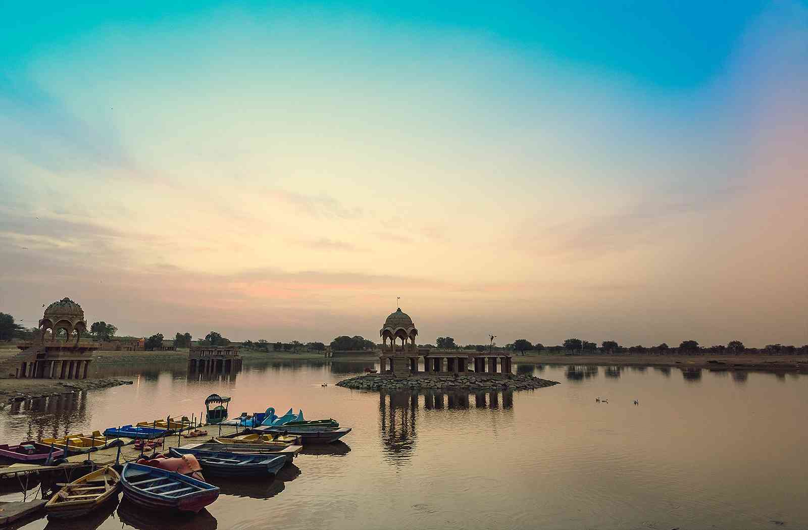 The Boating is quite enjoyable at Gadsisar Lake