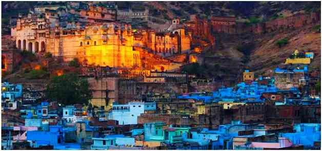 Mehrangarh over the blue city Jodhpur