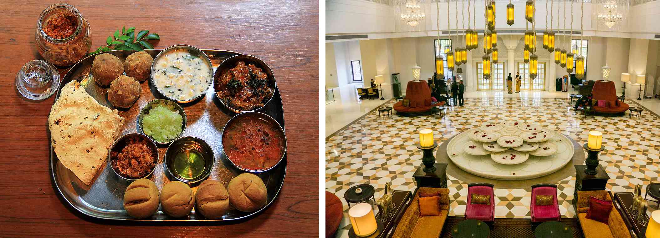 Daal Baati Churma Jal Mahal ITC Rajputana