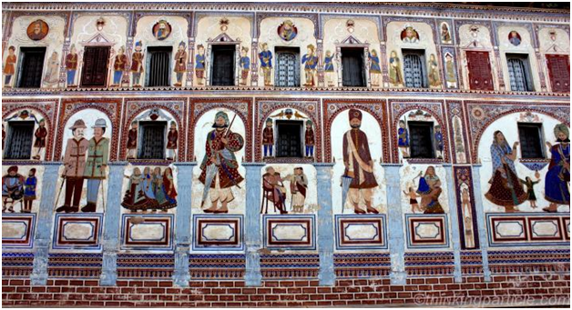 frescoes Podar Haveli Museum