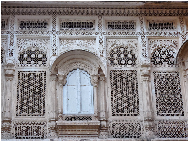Fretwork closeup Mehrangarh fort Jodhpur
