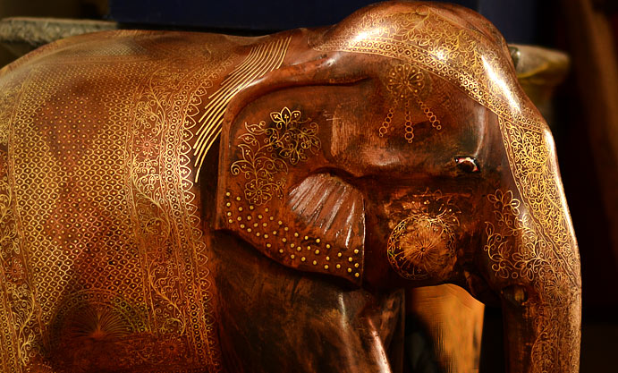 Tarkashi Wooden elephant