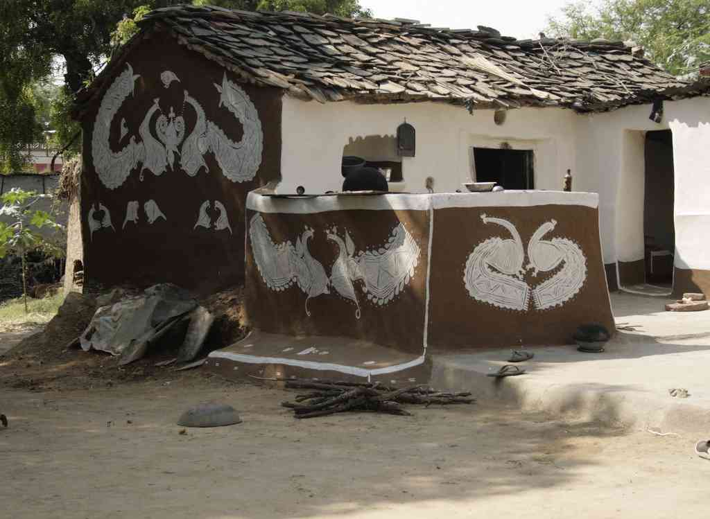 Rural House painted with Mandana