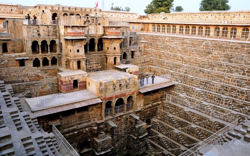Chand Baori Step-well, the main venue of the festival.