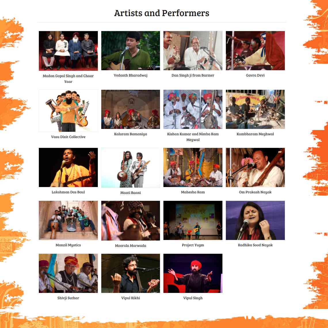 Rajasthan Kabir Yatra 2017 - Artists and Performers
