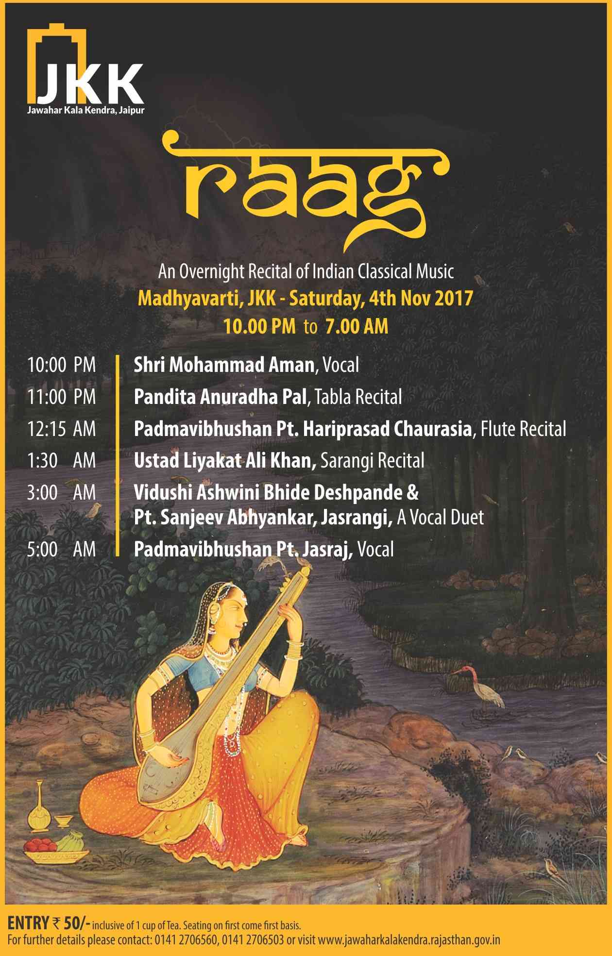 RAAG : An Overnight Indian Classical Music Concert
